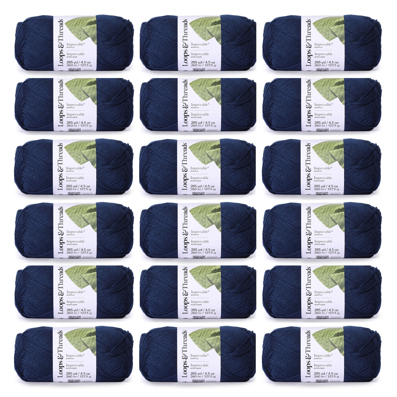 18 Pack: Impeccable® Solid Yarn by Loops & Threads®